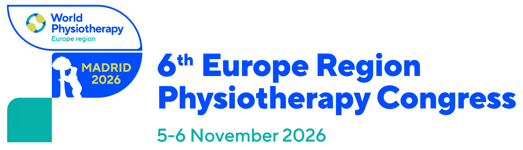 Logótipo do 6th Europe Region Physiotherapy Congress, Madrid 2026